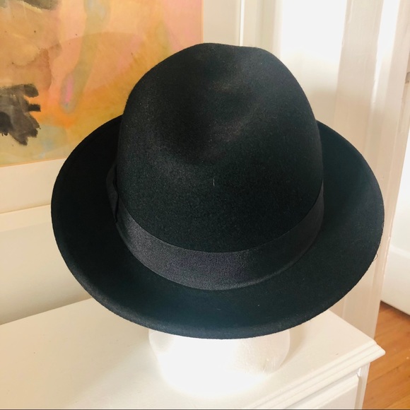 Vintage black wool felt bowler hat - Picture 2 of 12